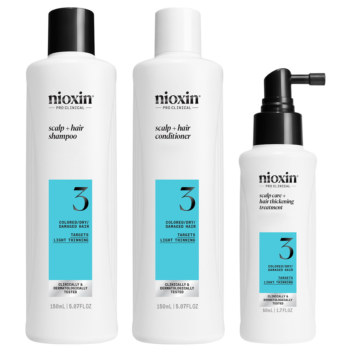 Scalp + Hair System 3 Kit de soins capillaires (shampoing 150 ml + après-shampoing 150 ml + soin 50 ml)