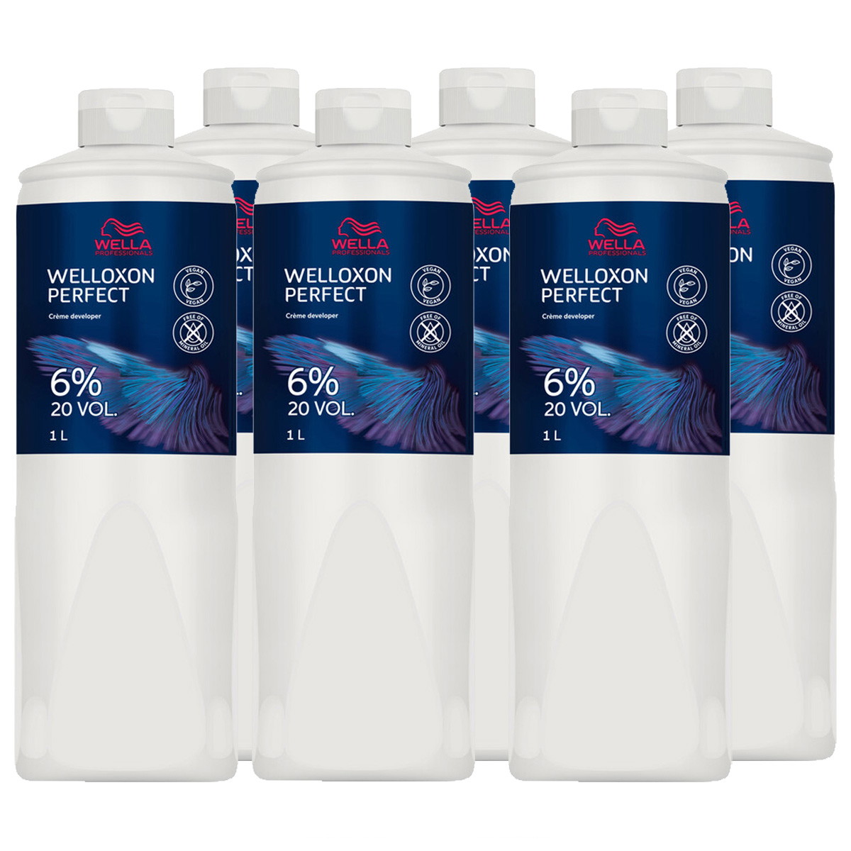Welloxon Set di creme sviluppatrici Perfect 6% - 20 Vol. (6 x 1000 ml)