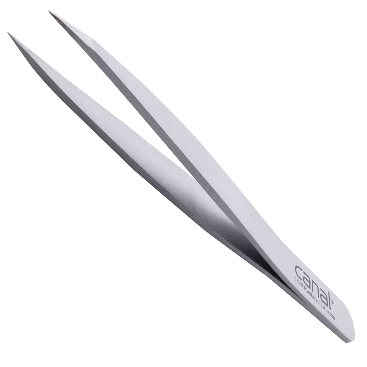 Splinter tweezers, satin, stainless, 9 cm