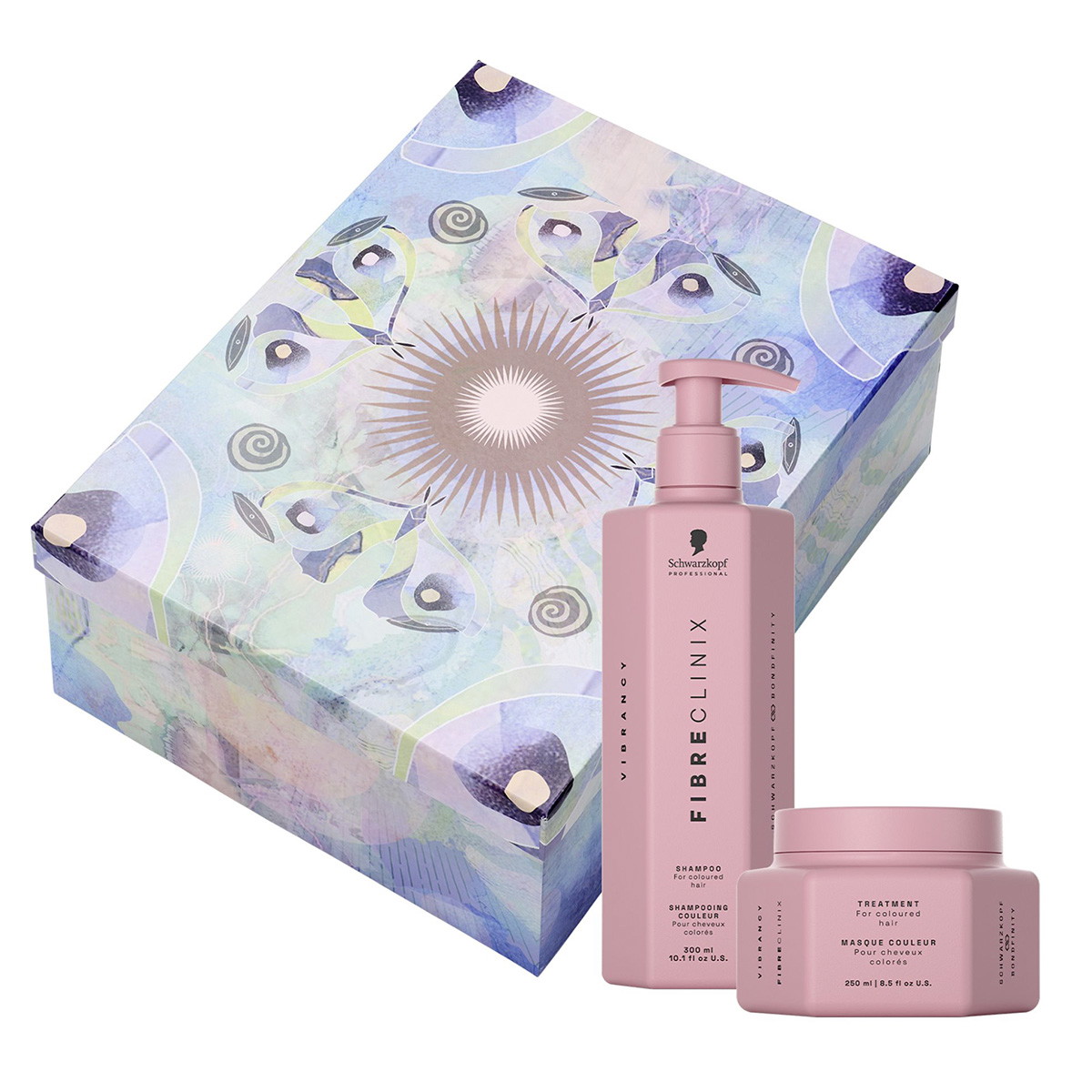 FIBRE CLINIX Vibrancy Confezione regalo (shampoo 300 ml + trattamento 250 ml)
