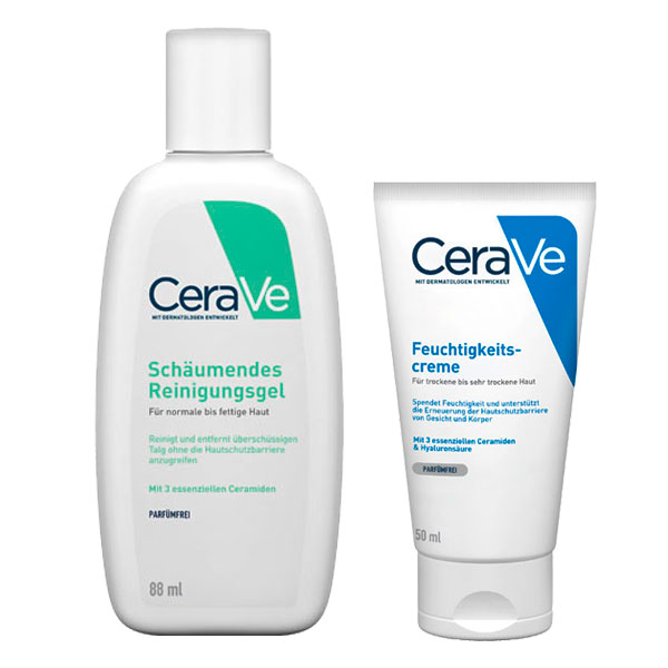 Reinigings- en verzorgingsset (crème 50 ml + reinigingsgel 88 ml)