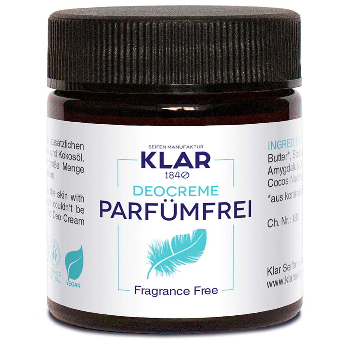 Deodorant cream fragrance free