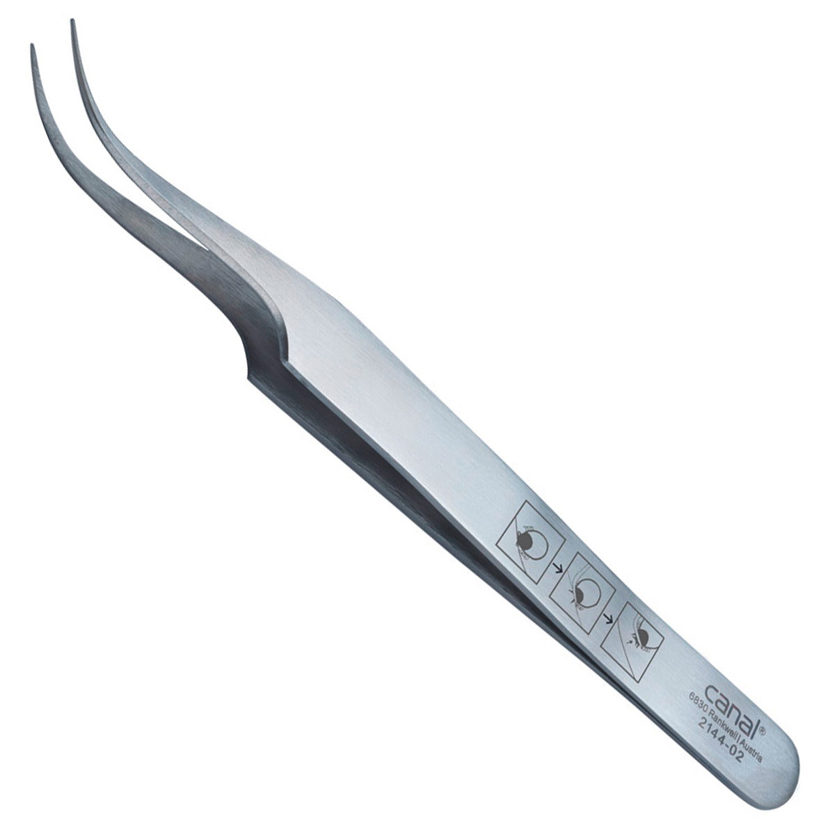 Tick tweezers for humans stainless steel, 12 cm