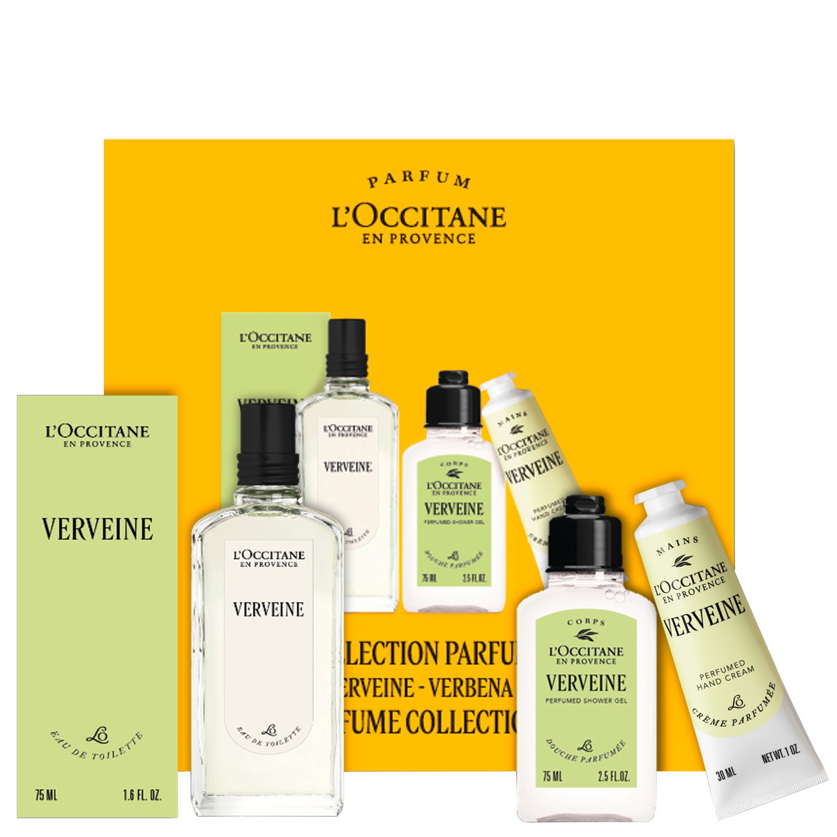 Verveine Duftkollektion Set (Eau de Toilette 75ml + Duschgel 75ml + Handcreme 30ml)