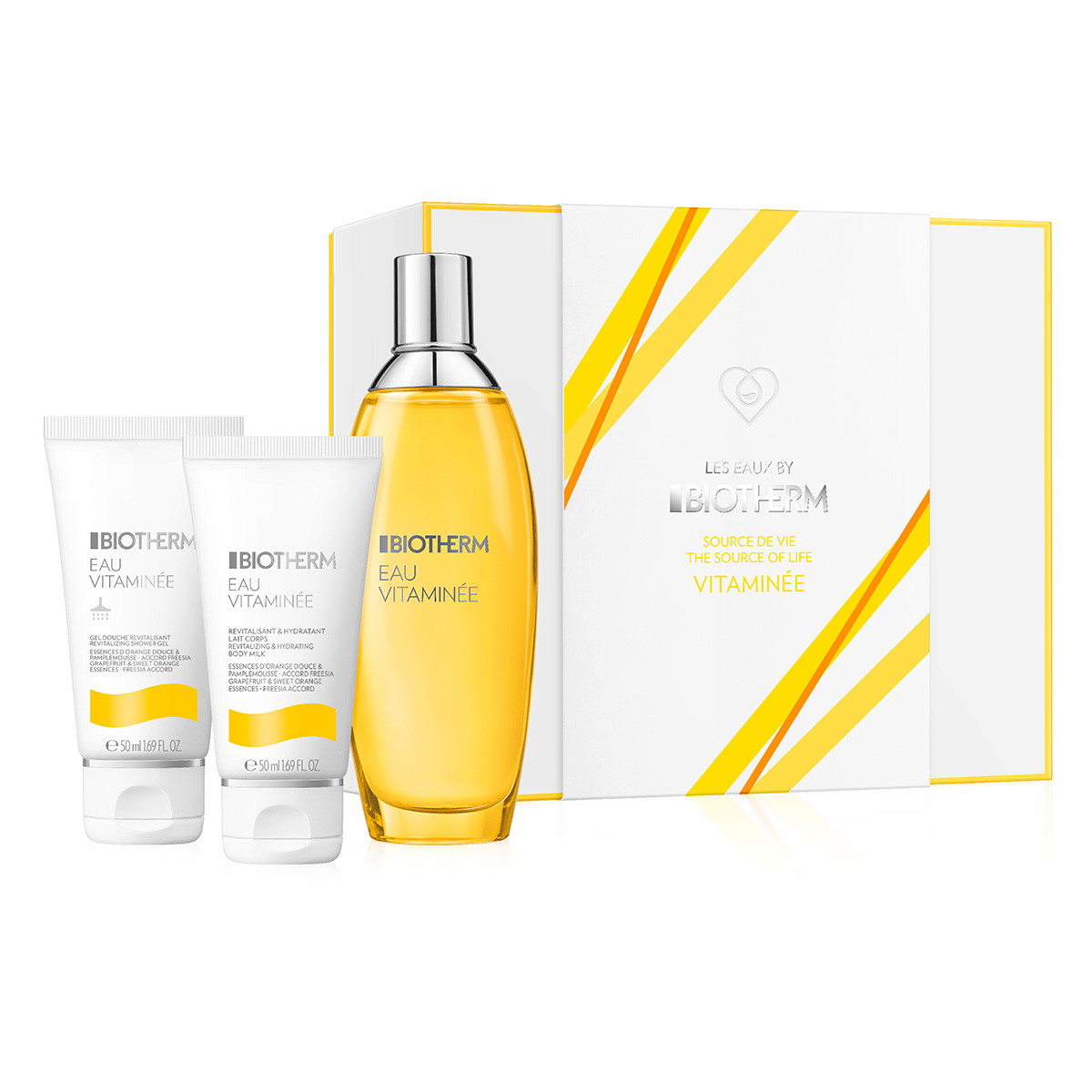 Eau Vitaminée Geschenkset (Spray 100ml + Duschgel 50 ml + Körpermilch 50ml)