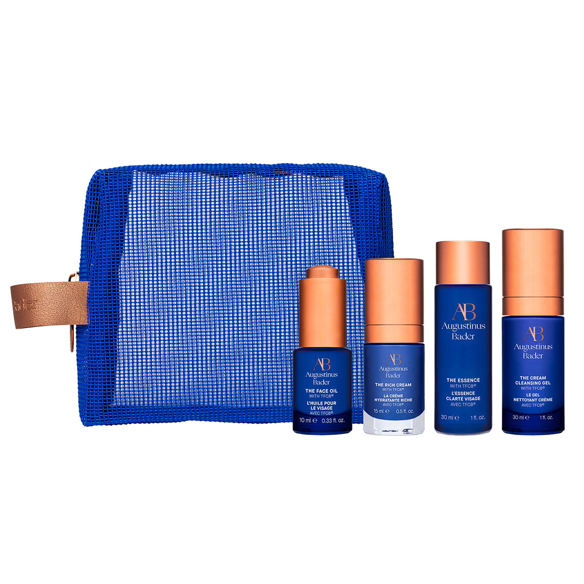 Le kit de démarrage avec la Rich Cream (gel nettoyant 30 ml + essence 30 ml + crème 15 ml + huile pour le visage 10 ml)