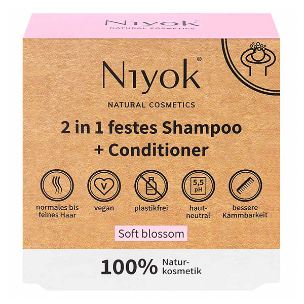 Shampoing solide 2 en 1 + après-shampoing - Soft blossom