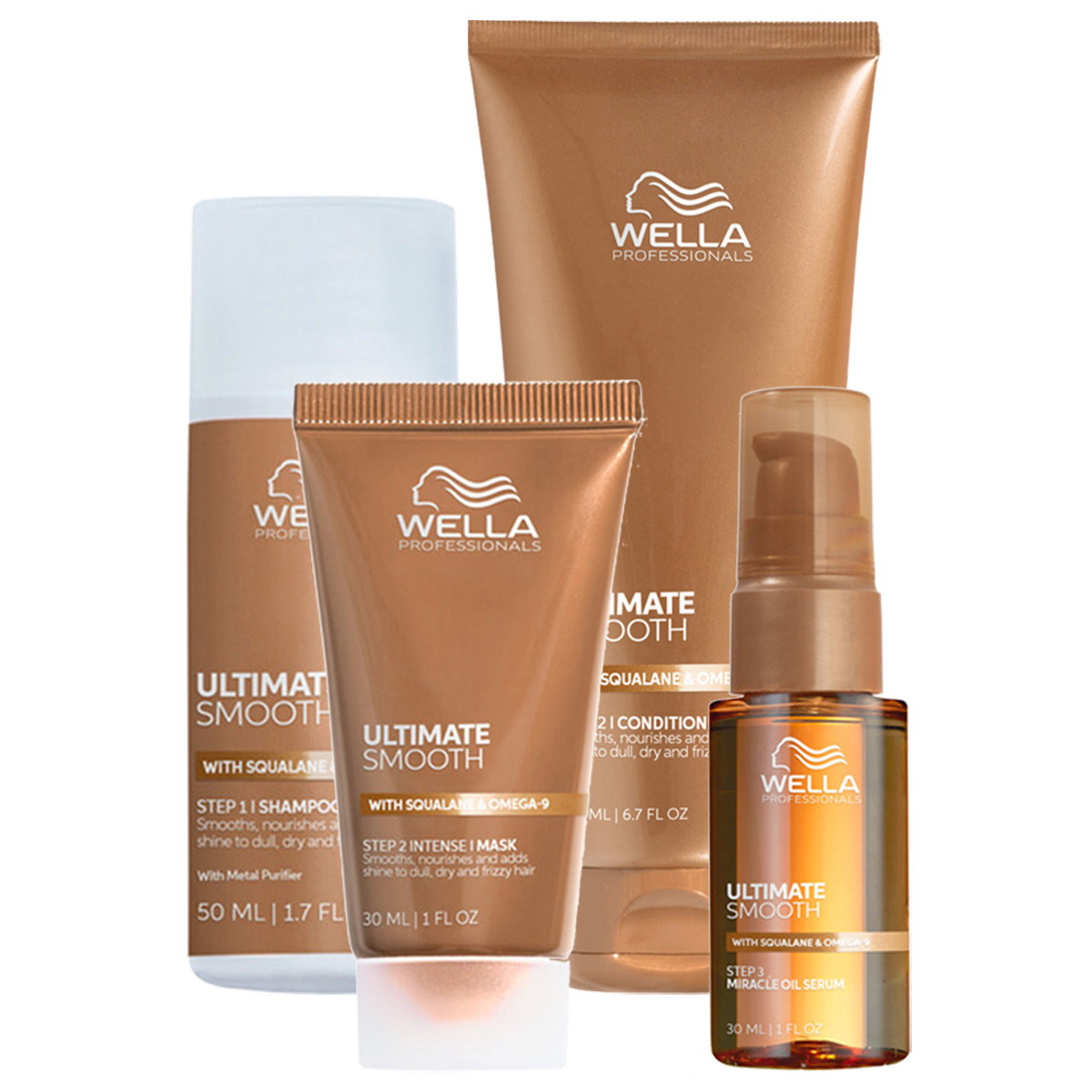Ultimate Smooth Trial Set (Shampoo 50ml + Conditioner 200ml + Mask 30ml + Oil Serum 30ml)