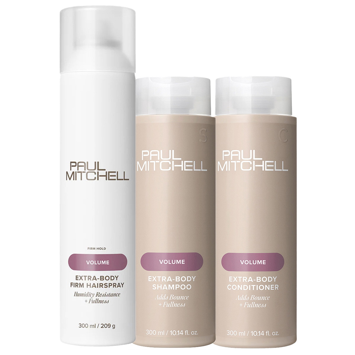 Extra-Body Care Set (Shampoo 300ml + Conditioner 300ml + Spray 300ml)