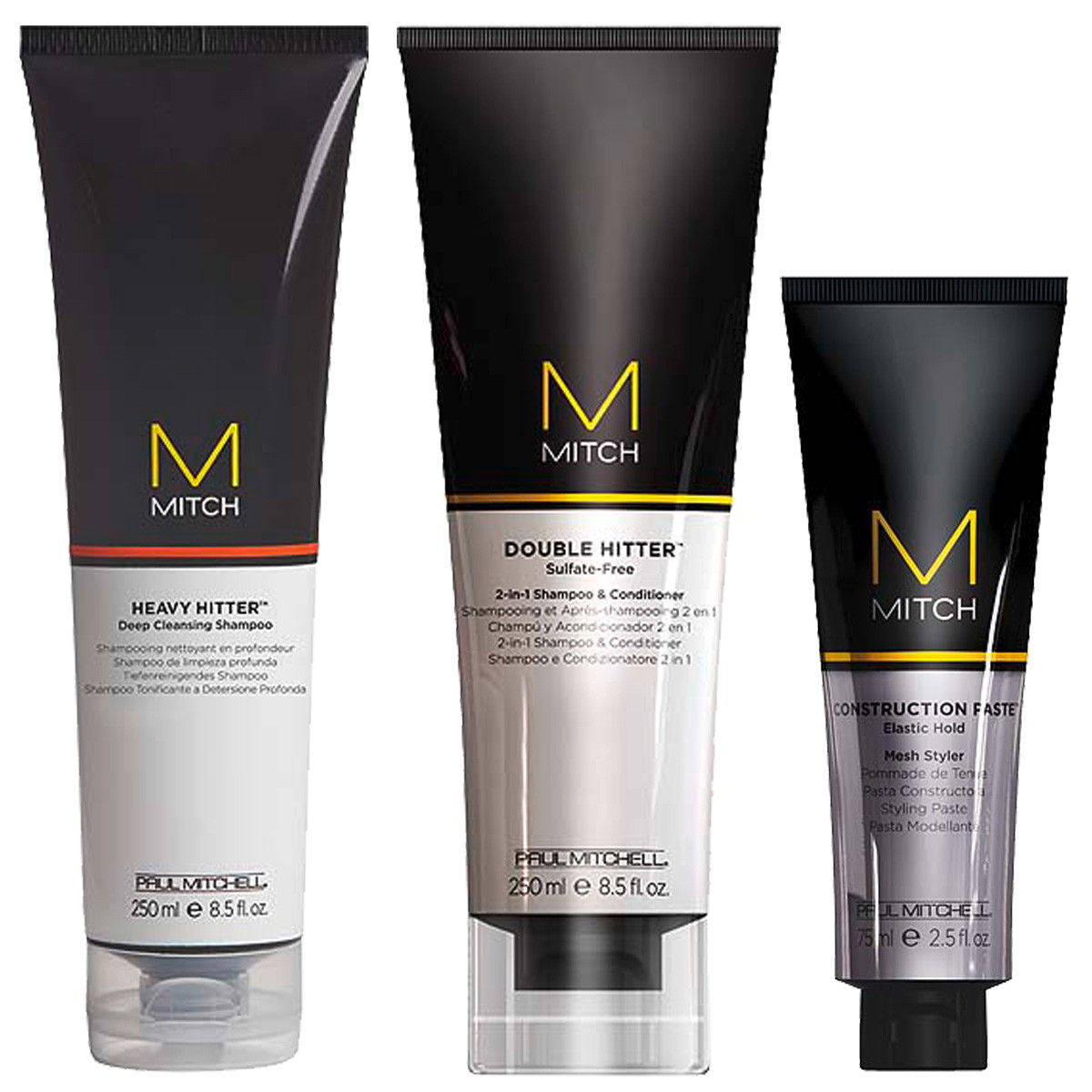 Mitch For Men Elastic Hair Set (Shampoo 250ml + Conditioner 250ml + Styler 75ml)