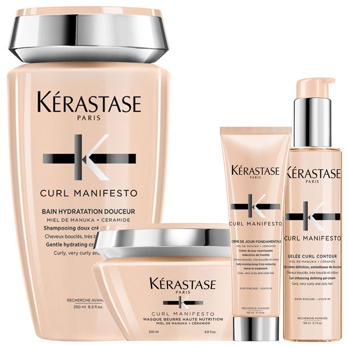 Curl Manifesto Pflegeset (Shampoo 250ml + Mask 200ml + Lotion 150ml + Creme 150ml)