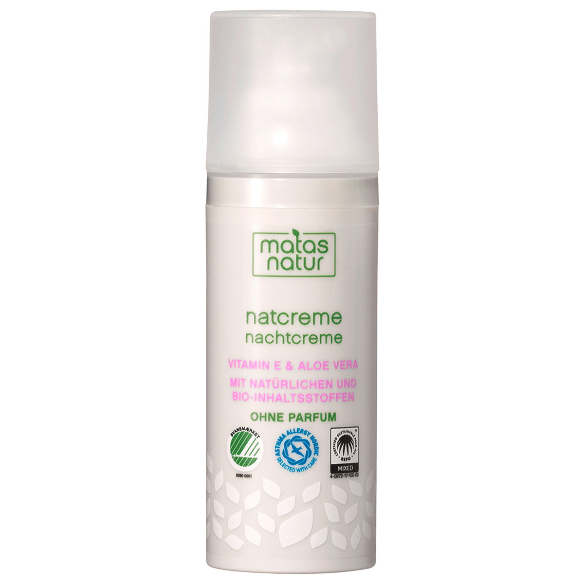 Natur Night cream with organic aloe vera and vitamin E