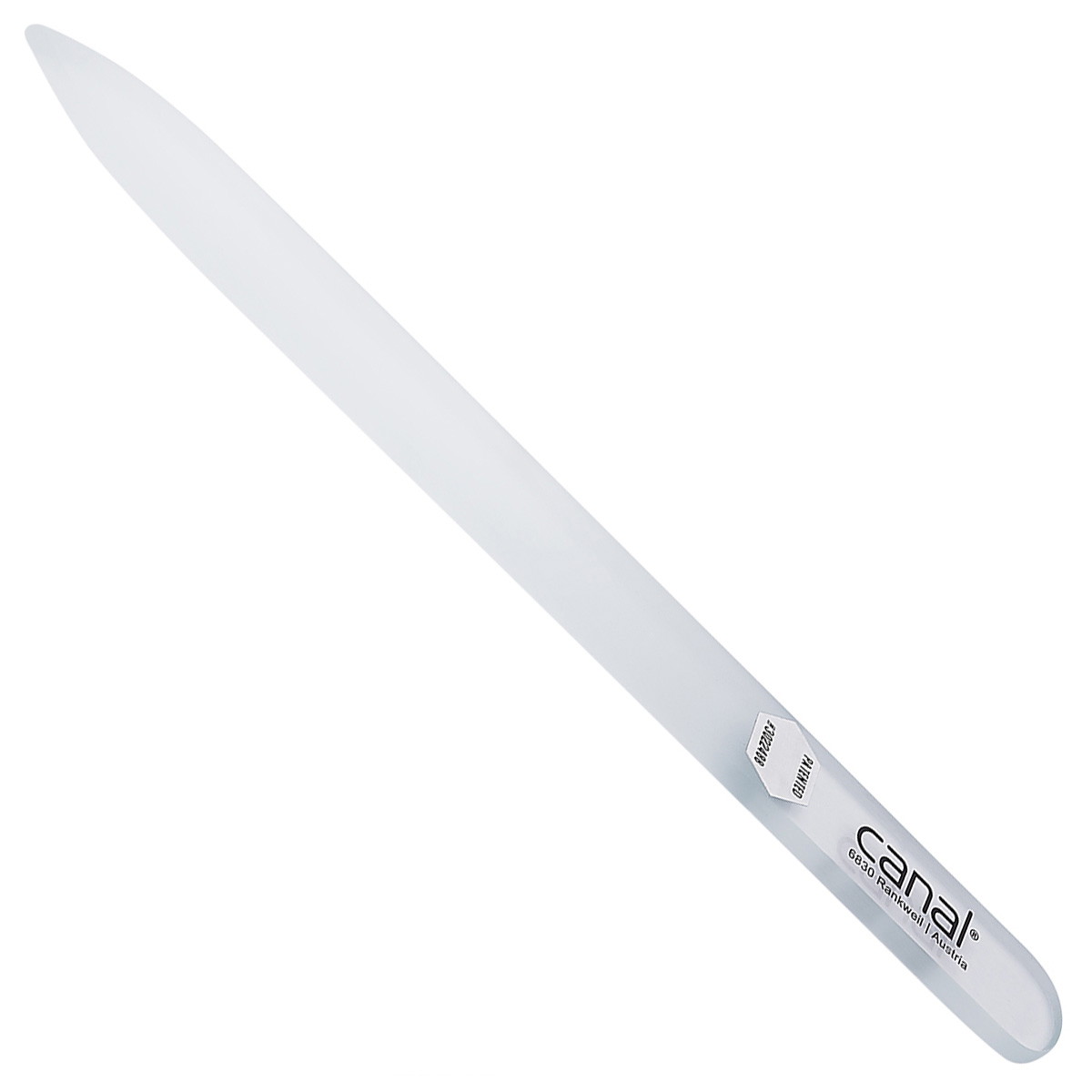 Hard glass file colorless, 14 cm