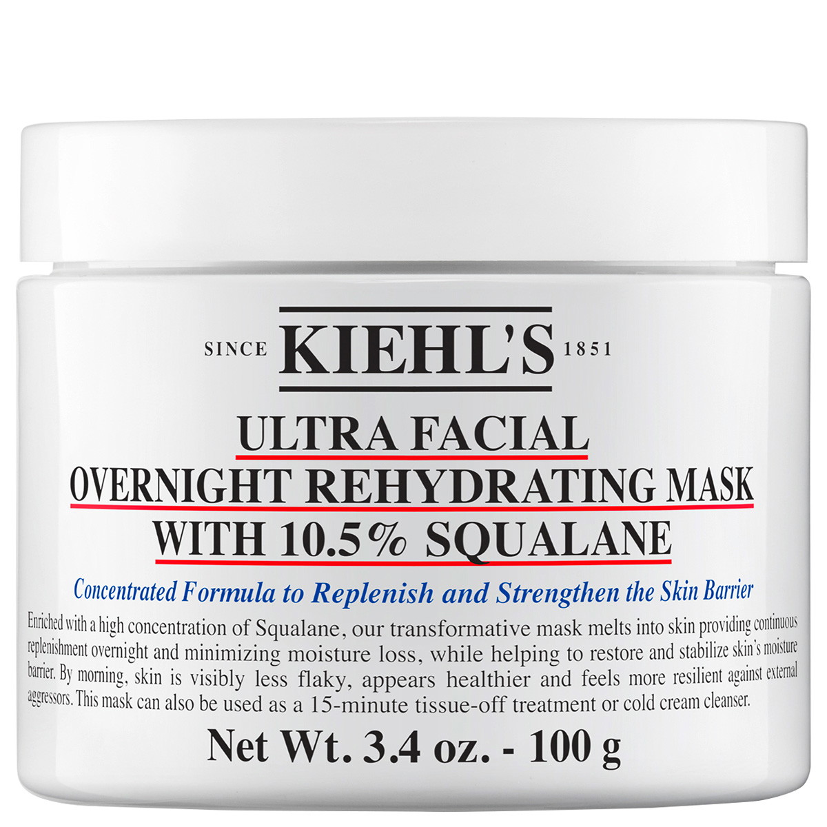 Ultra Facial Overnight Rehydrating Mask with 10,5% Squalane
