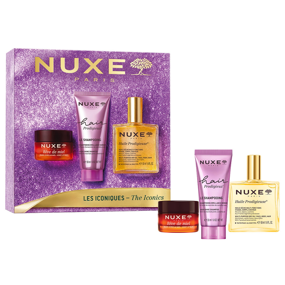 Set regalo bestseller (olio 50 ml + balsamo per le labbra 50 g + shampoo 30 ml)