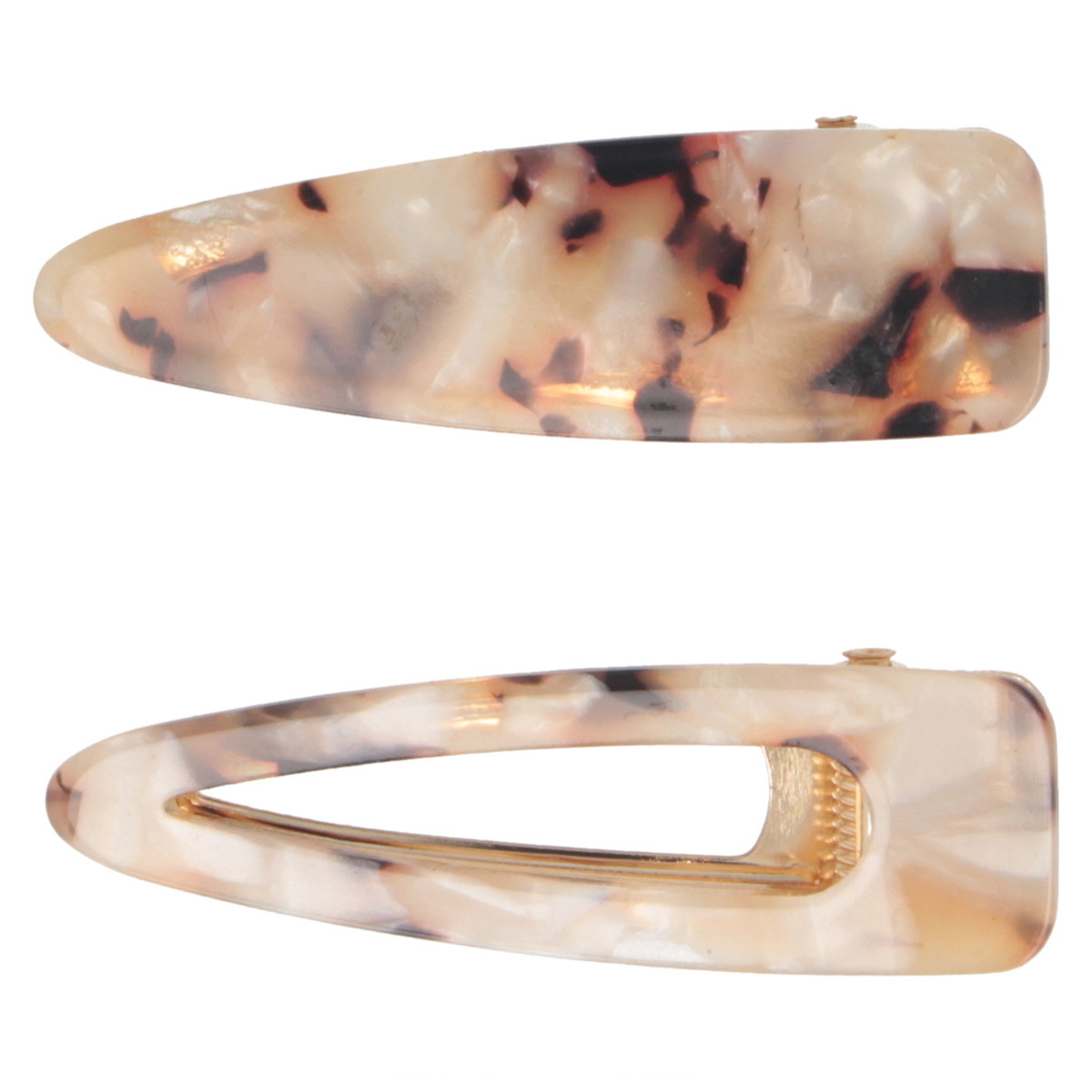 Pinza para el pelo marrón estampada