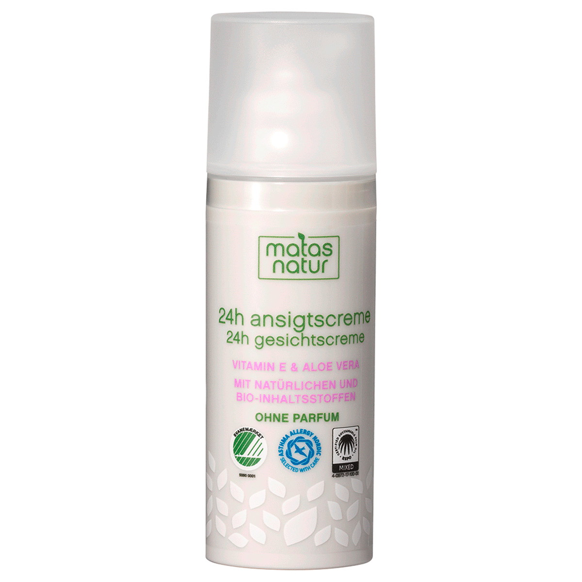 Natur 24H face cream with organic aloe vera and vitamin E