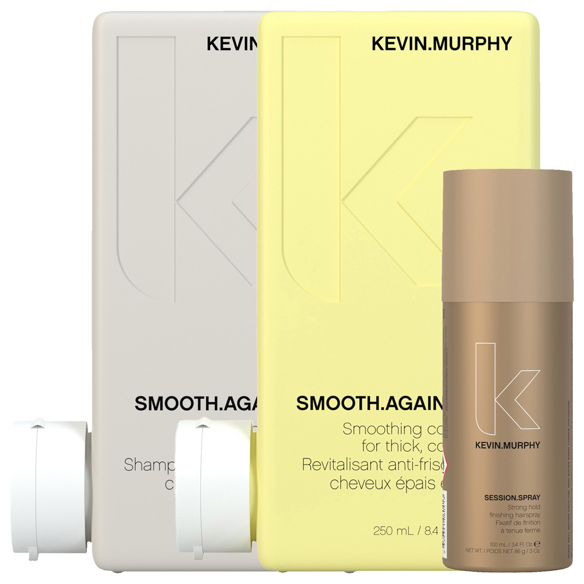 SMOOTH.AGAIN Set (Spray 100ml + Shampoo 250ml + Conditioner 250ml)