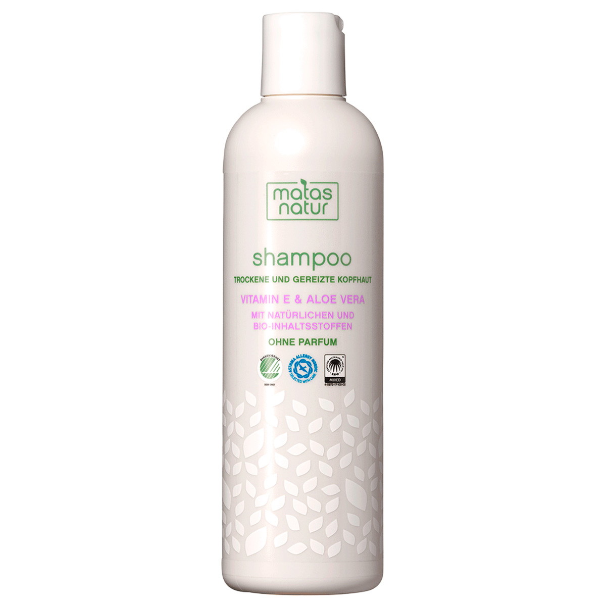 Natur Champú para cuero cabelludo seco e irritado con aloe vera orgánico y vitamina E
