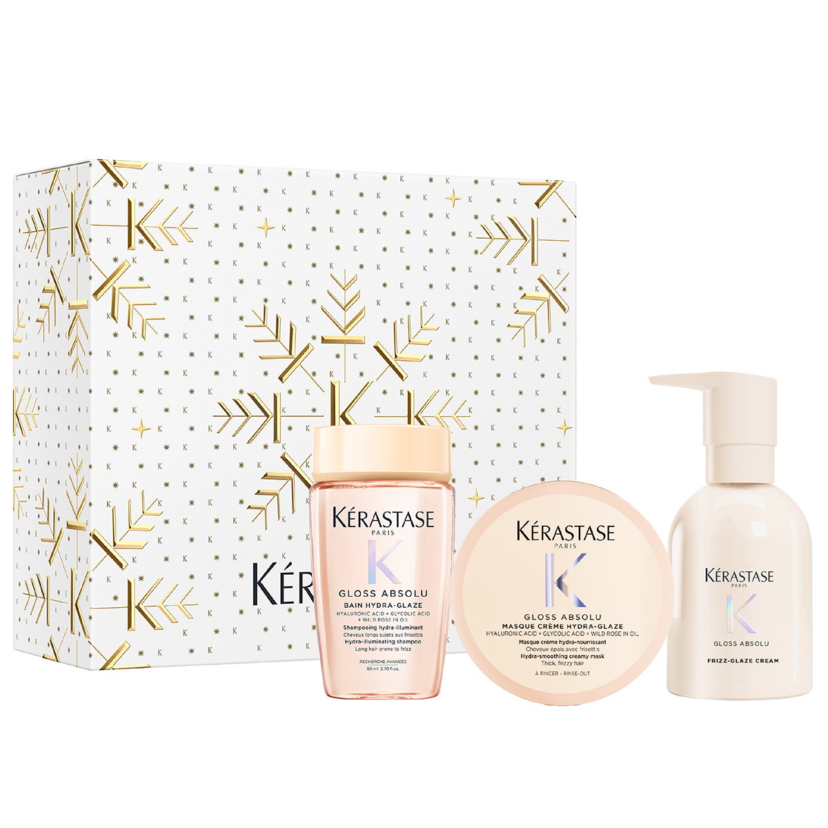 Gloss Absolu Cream Trio XMas Set (Shampoo 80ml + Mask 75ml + Cream 240ml)