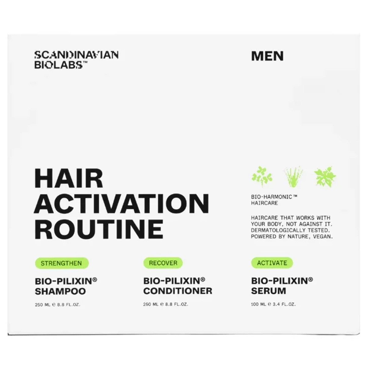 Hair Growth Routine Set For Men (Shampoo 250ml + Conditioner 250ml + Serum 100ml)