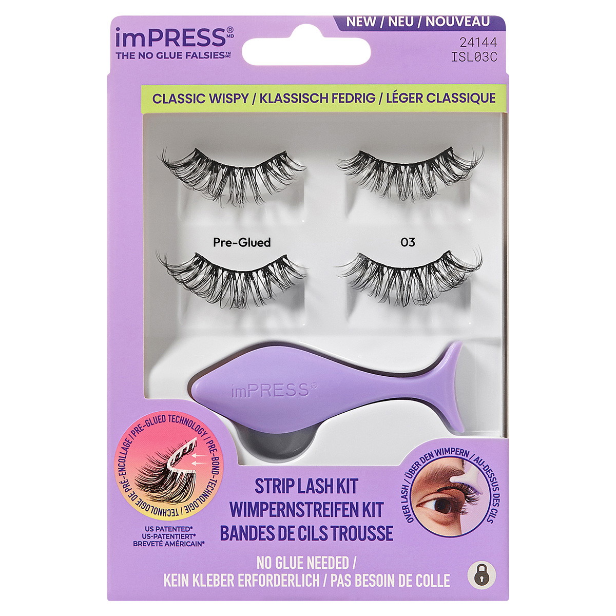 imPRESS Kit di ciglia a striscia preincollate 03 Classy Wispy (2 paia)