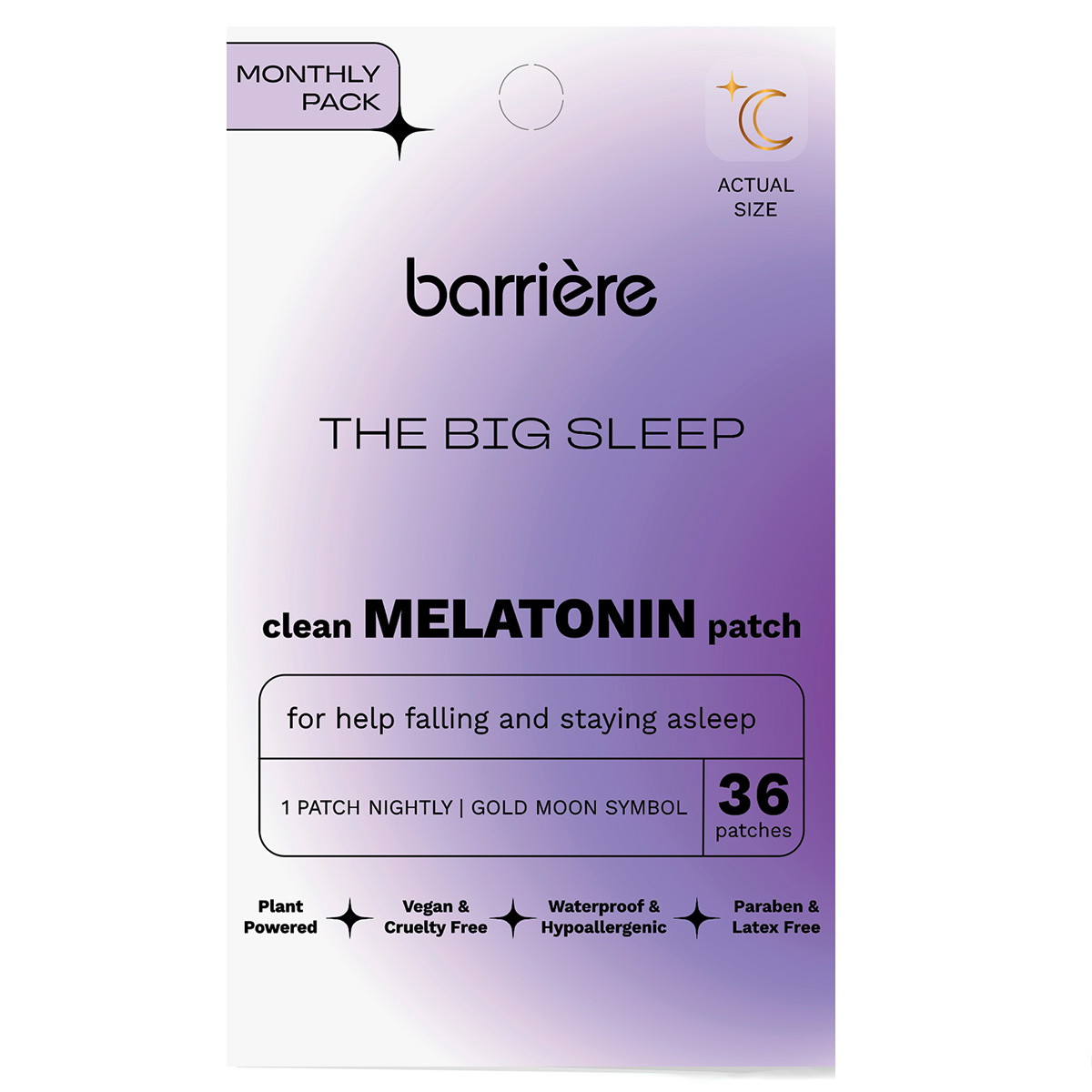 THE BIG SLEEP Melatoninepleister Gold Moon (36 stuks)