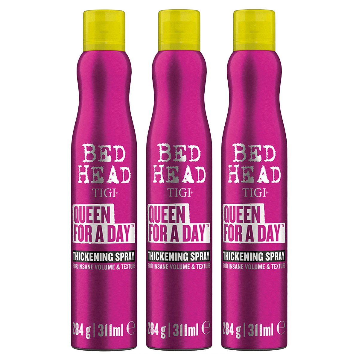 BED HEAD Queen For A Day Thickening Spray 3 er Set