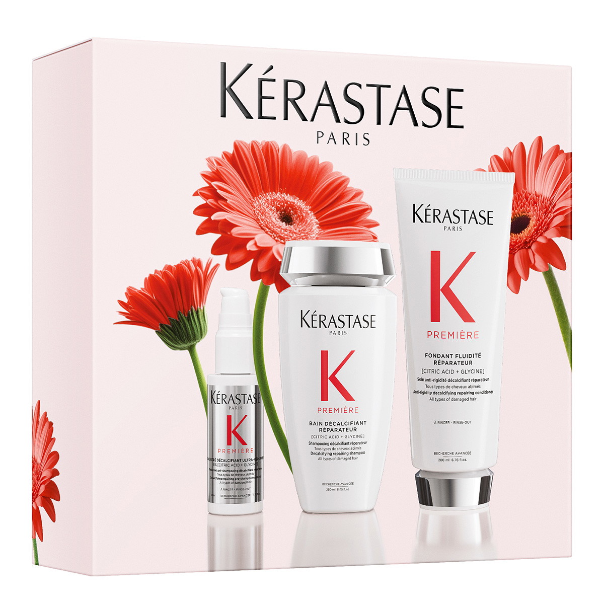 Première Trio Spring Set (Shampoo 250ml + Conditioner 200ml + Concentré Décalcifiant 45ml)