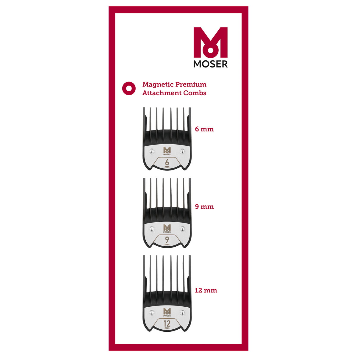 Premium magnetic attachment comb set