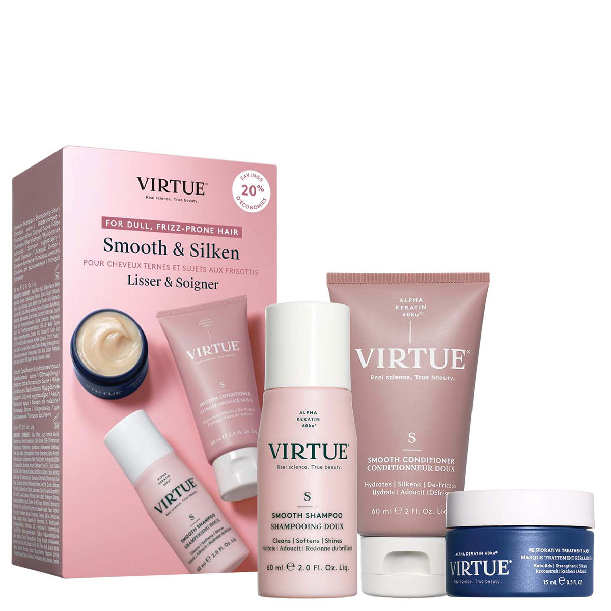 Smooth Discovery Kit (Shampoo 60ml + Conditioner 60ml + Mask 15ml)