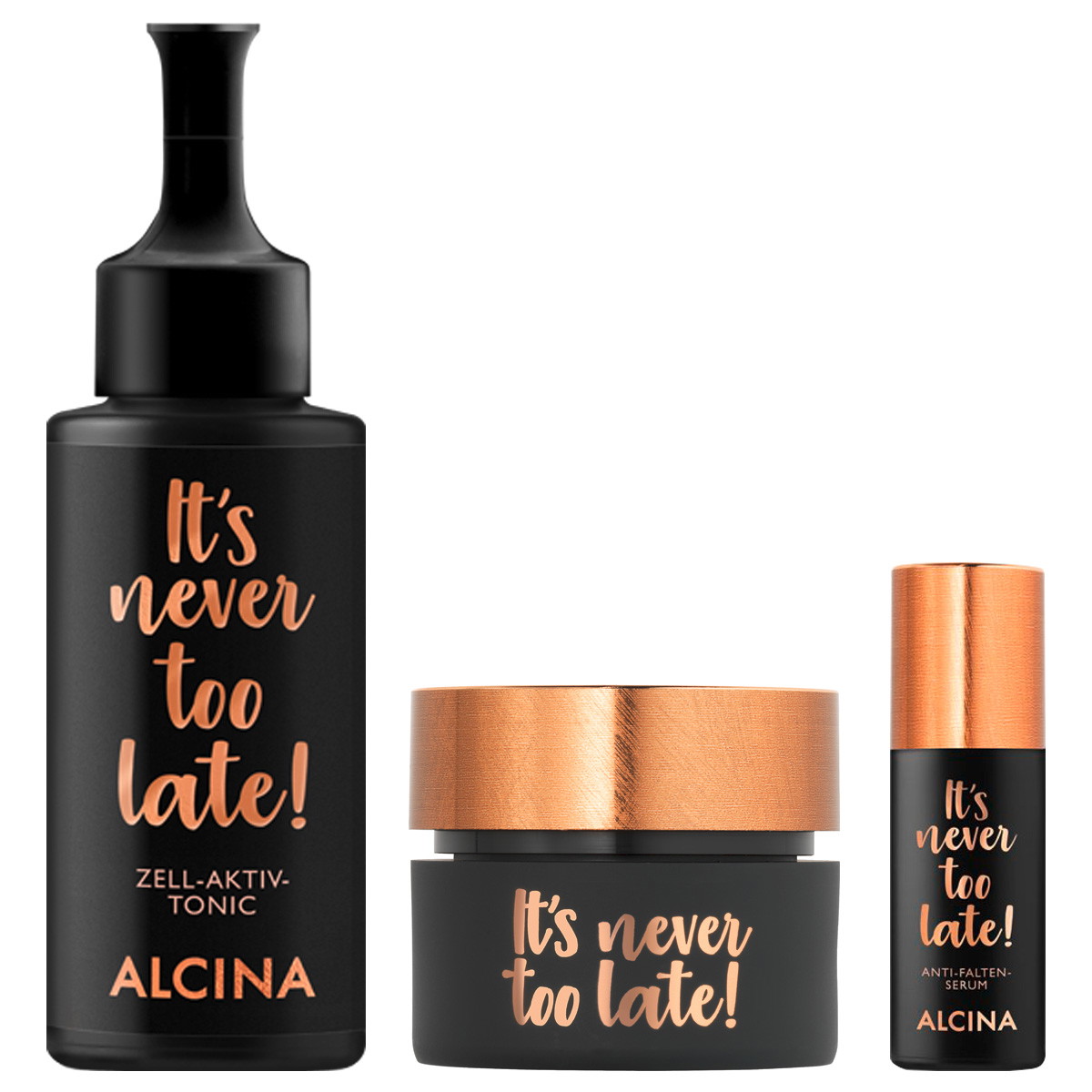 It's never too late Facecare Set (Tonic 125ml + Creme 50ml + Serum 30ml)