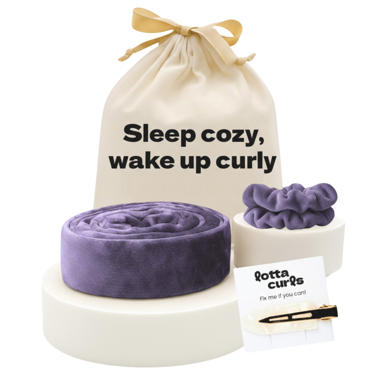 Lockenband Set Bright Violet