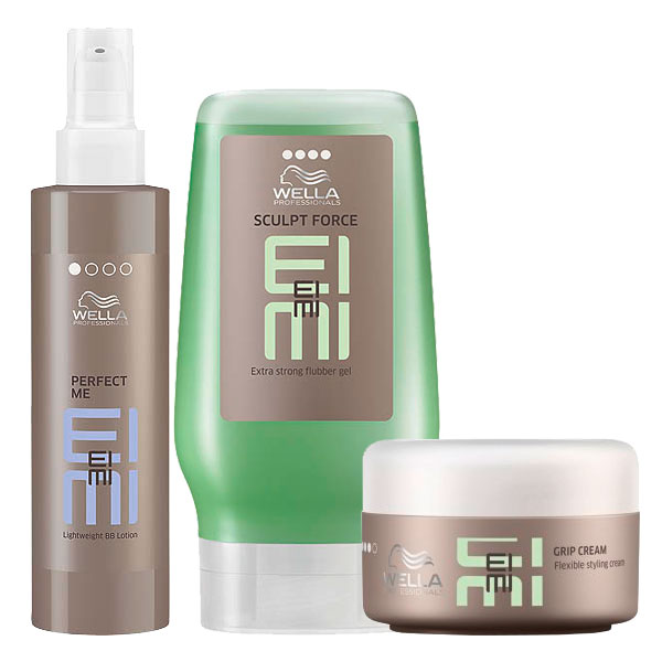 EIMI Coffret de produits coiffants pour cheveux courts (Perfect Me 100 ml + Sculpt Force 125 ml + Grip Cream 75 ml)