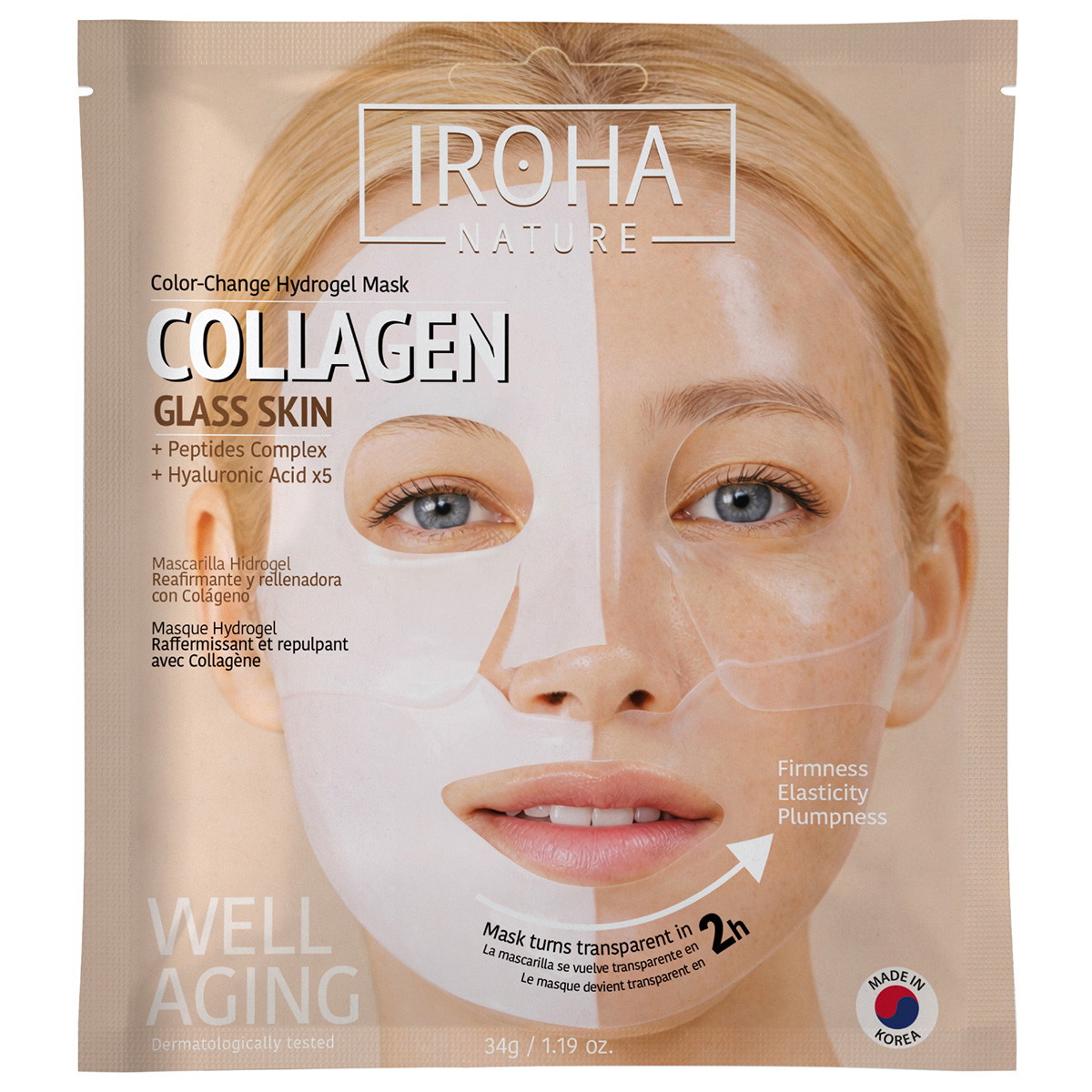 Colour Change Hydrogelmasker Collagen Glass Skin (1 stuk)