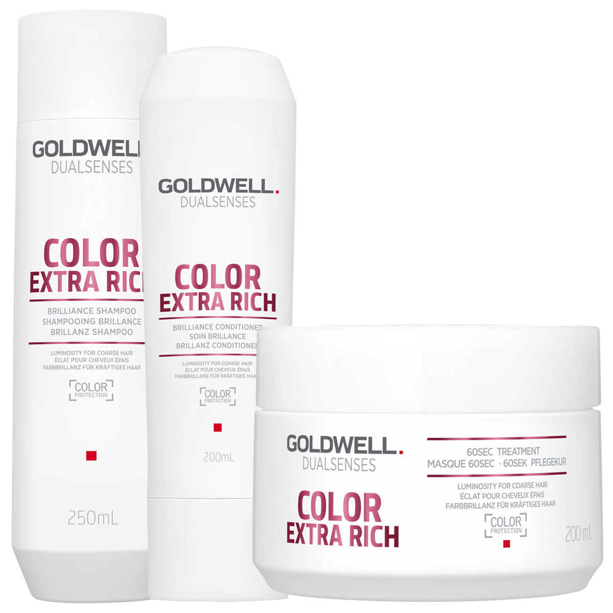 Dualsenses Color Extra Rich Set (Shampoo 250ml + Conditioner 200ml + Treatment 200ml)