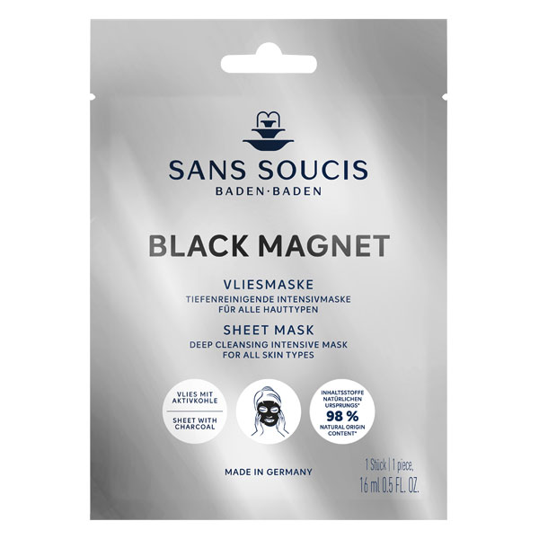Black Magnet Vliesmaske
