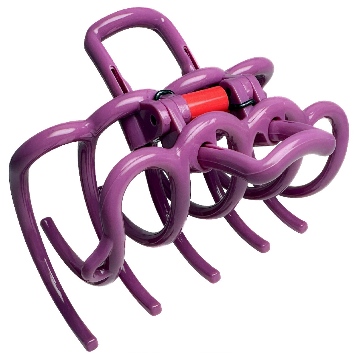 Purple loop hair clip