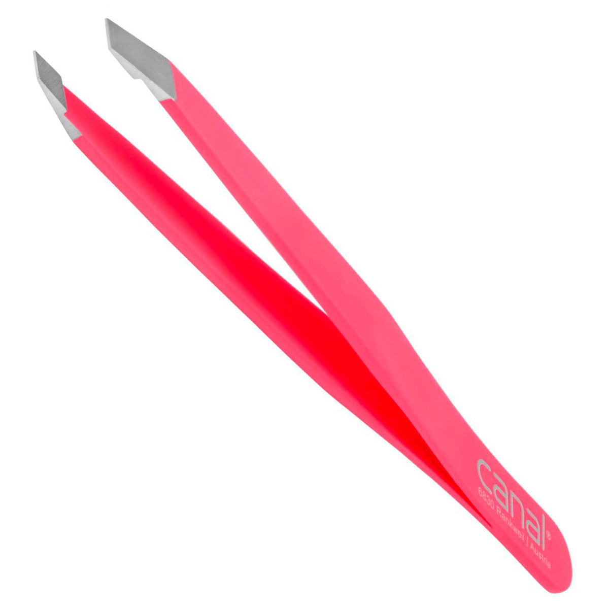 Hair tweezers, angled, satin, stainless steel, 9 cm