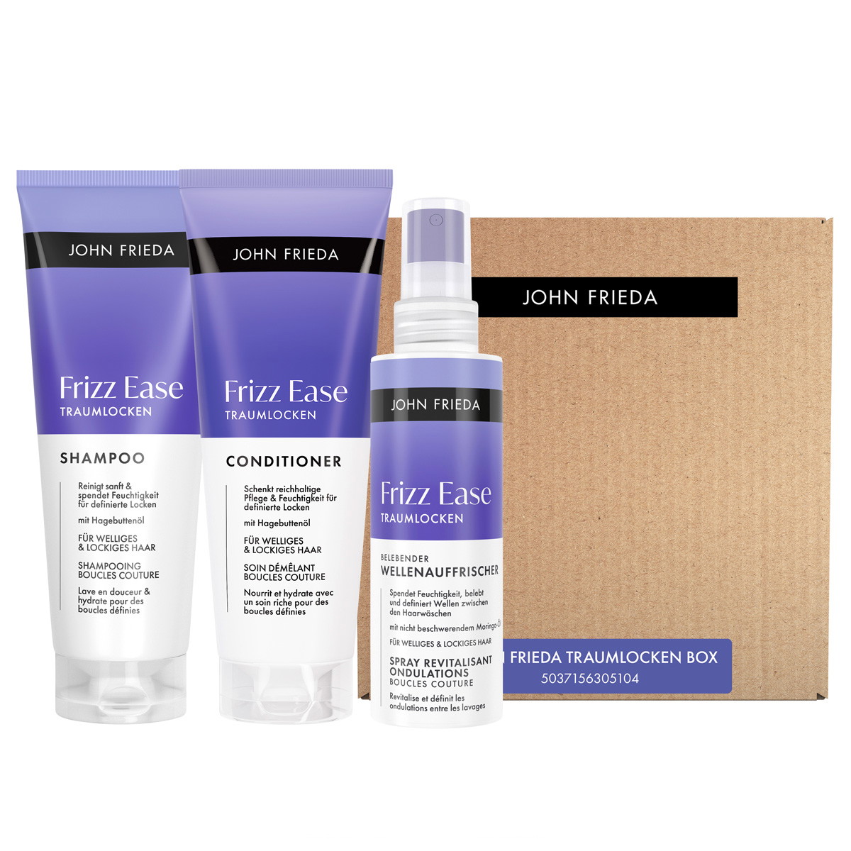 Frizz Ease Traumlocken Box (Shampoo 250ml + Conditioner 250ml + Spray 200ml)