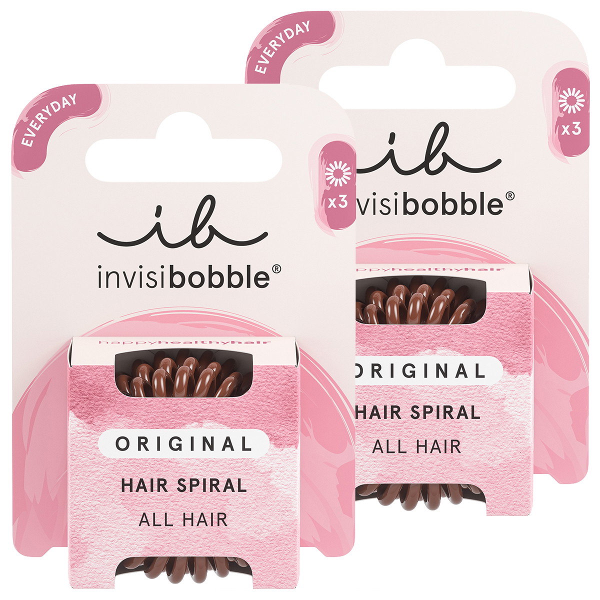 Lot d'élastiques à cheveux (2 x marron)