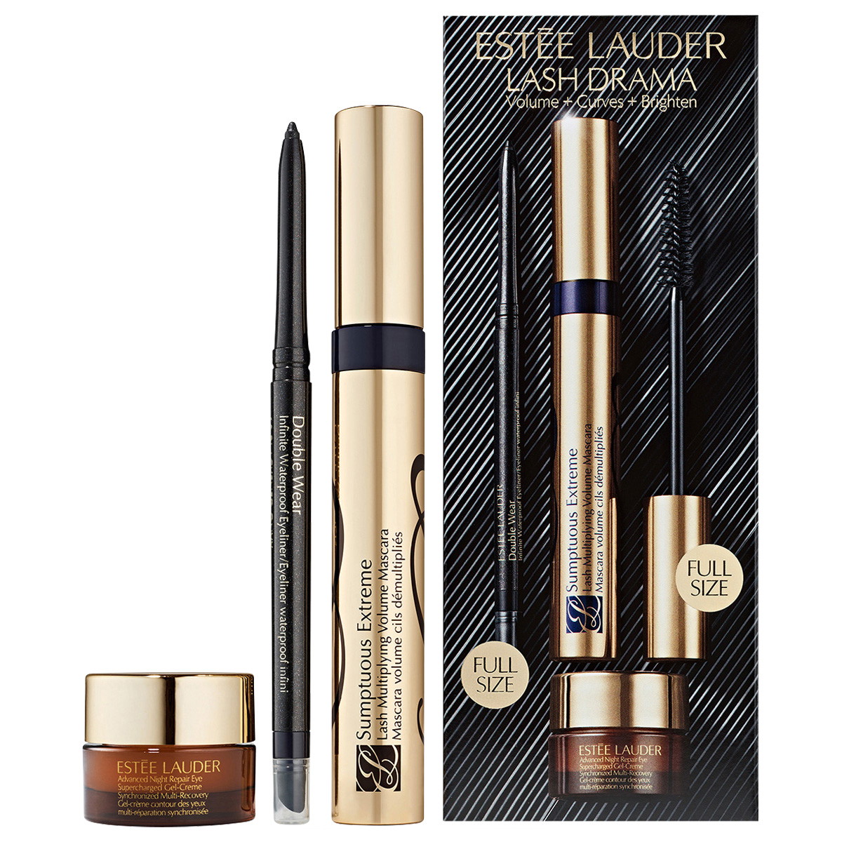 Next Level Lashes Make-up Set (Gel-Creme 5ml + Eyeliner 35g + Mascara 8ml)