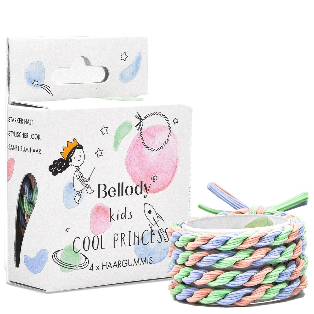Bellody Kids Cool Princess Haargummis 4 Stück