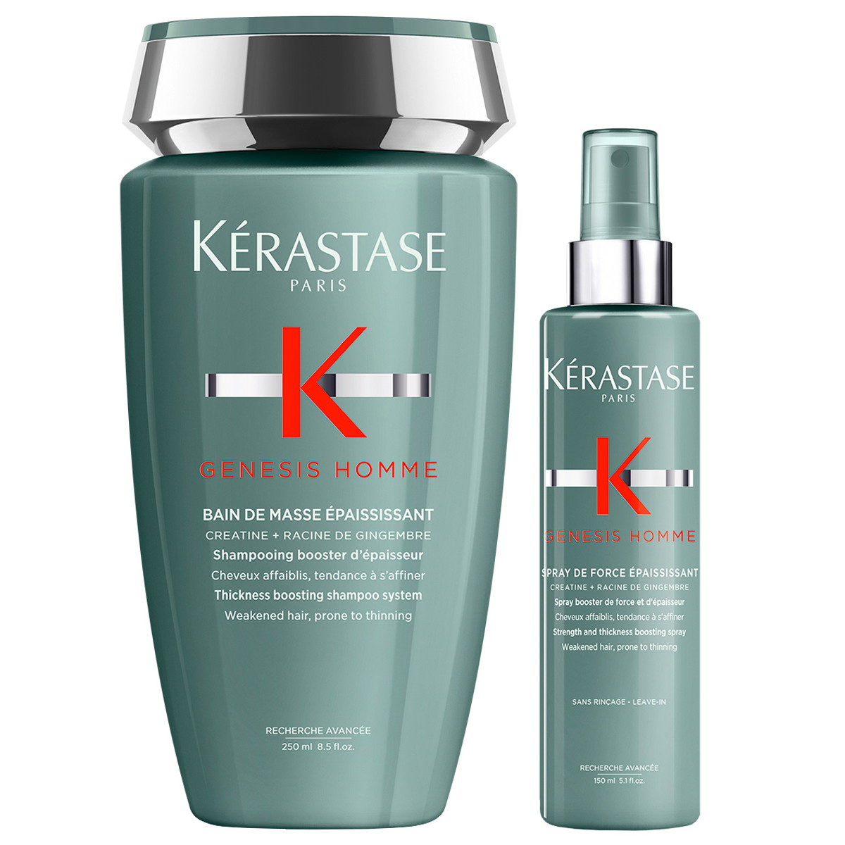 Genesis Homme Kit de soins (shampoing 250 ml + spray 150 ml)
