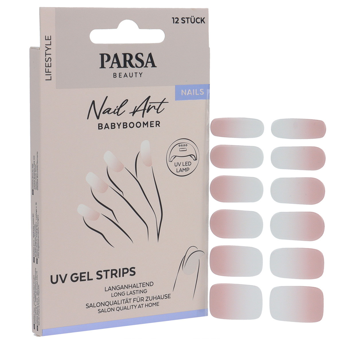 UV nail foils Babyboomer